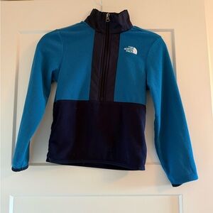 The North Face Kids Blue and Navy Half-Zip Fleece Pullover